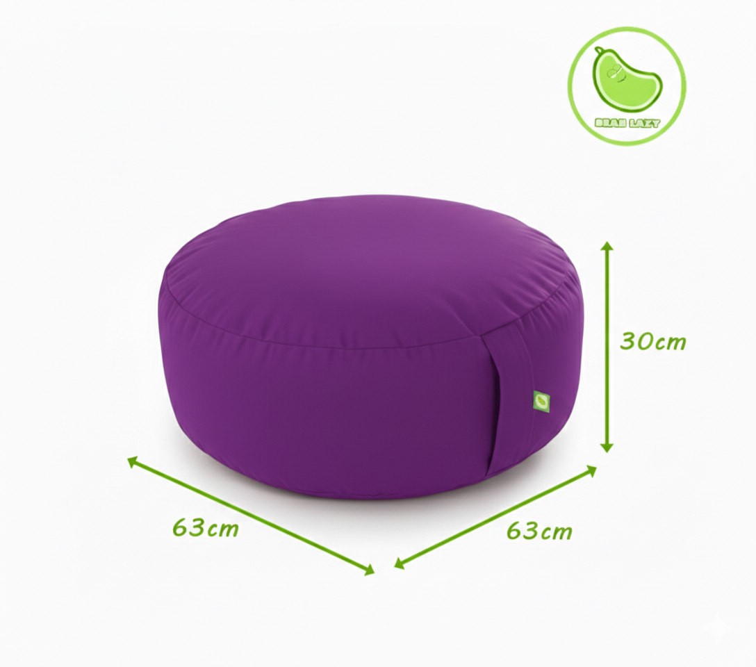 Regal Purple Bean Lazy Pouffe – Sophisticated Comfort