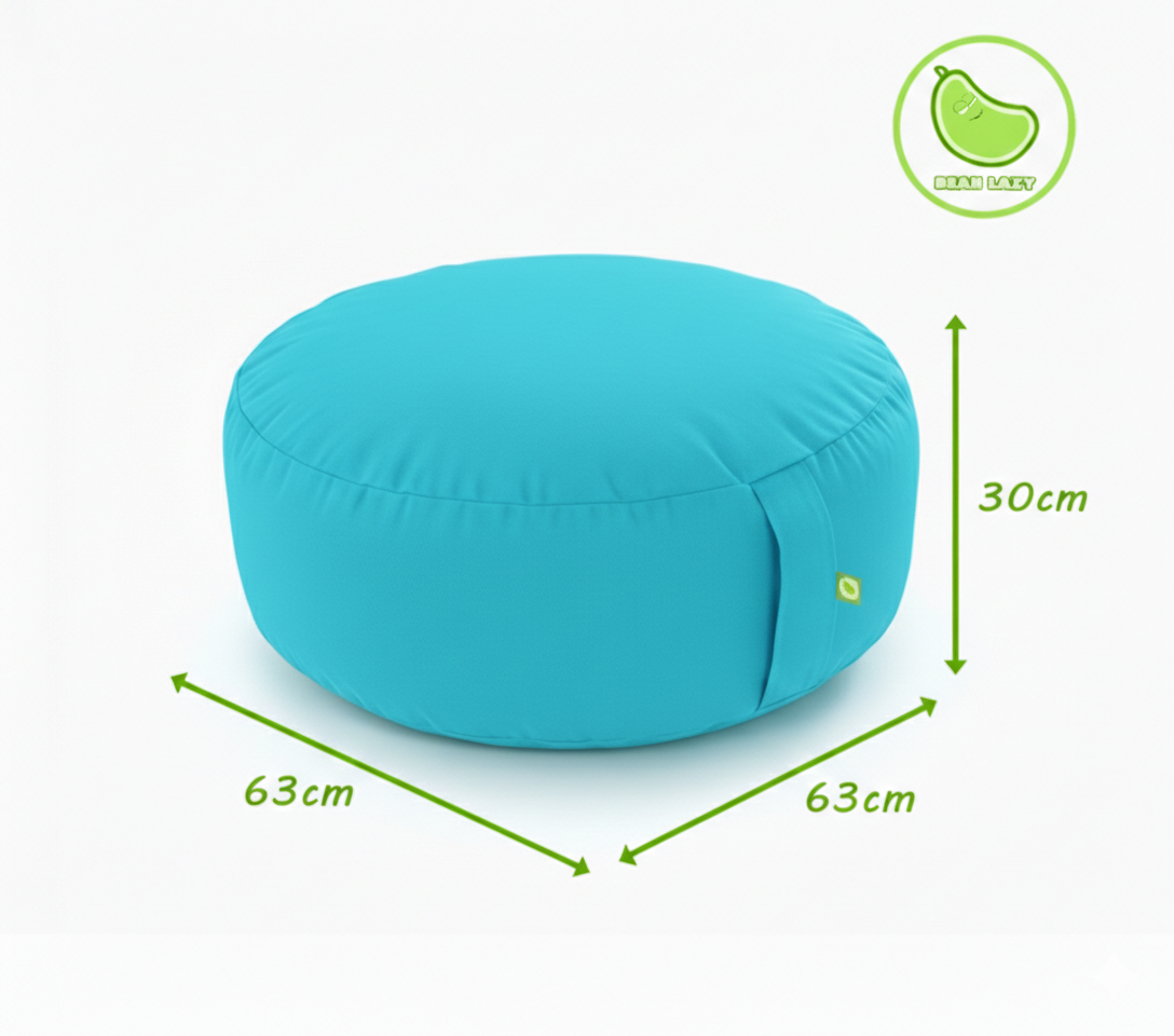 Outdoor Aqua Blue Bean Lazy Pouffe – Refreshing Poolside Comfort