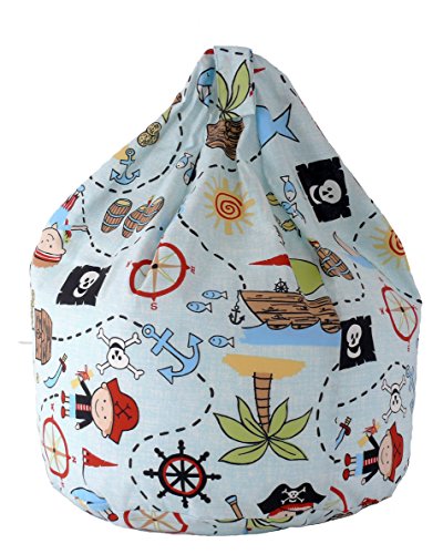 Cotton Blue Pirate Island Bean Bag Large Size