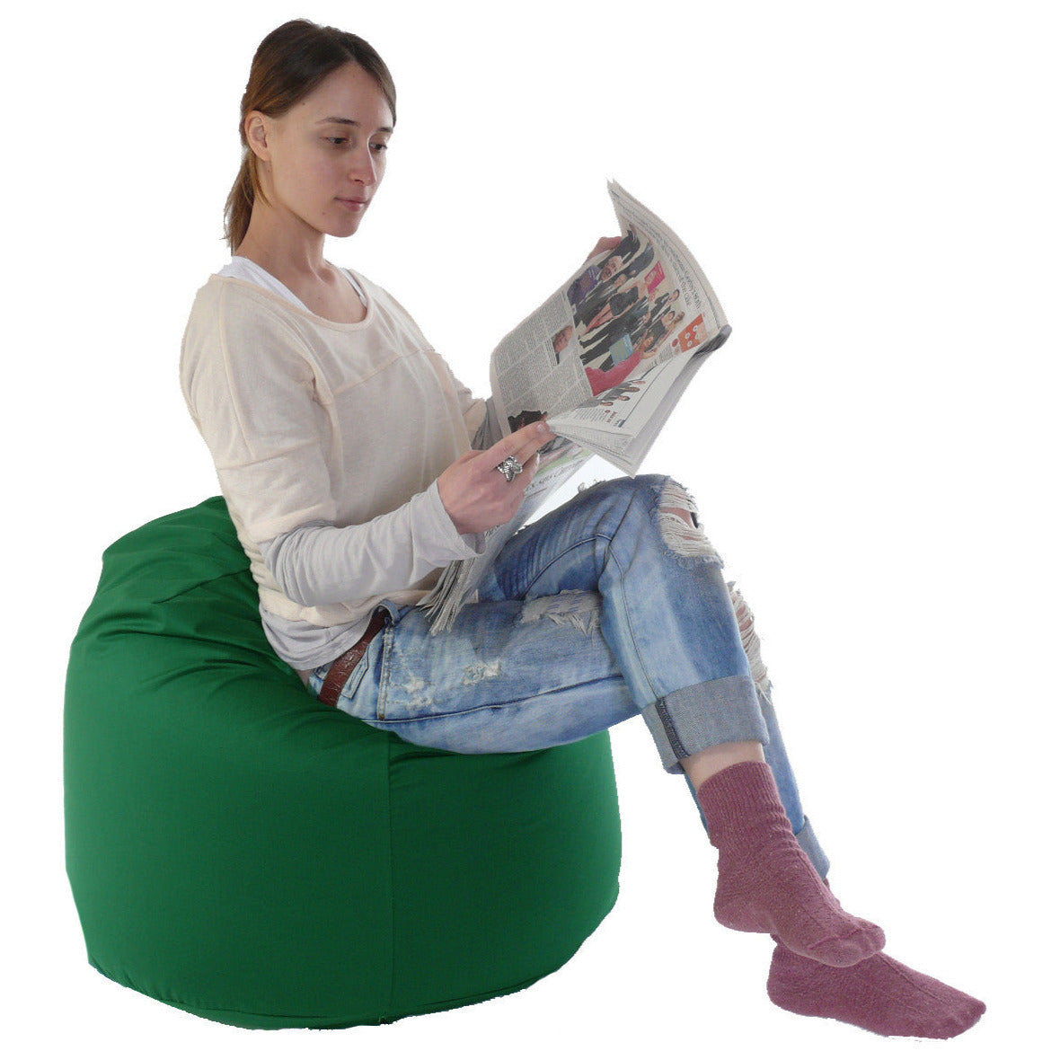 Cotton Twill British Racing Green Bean Bag Large Size