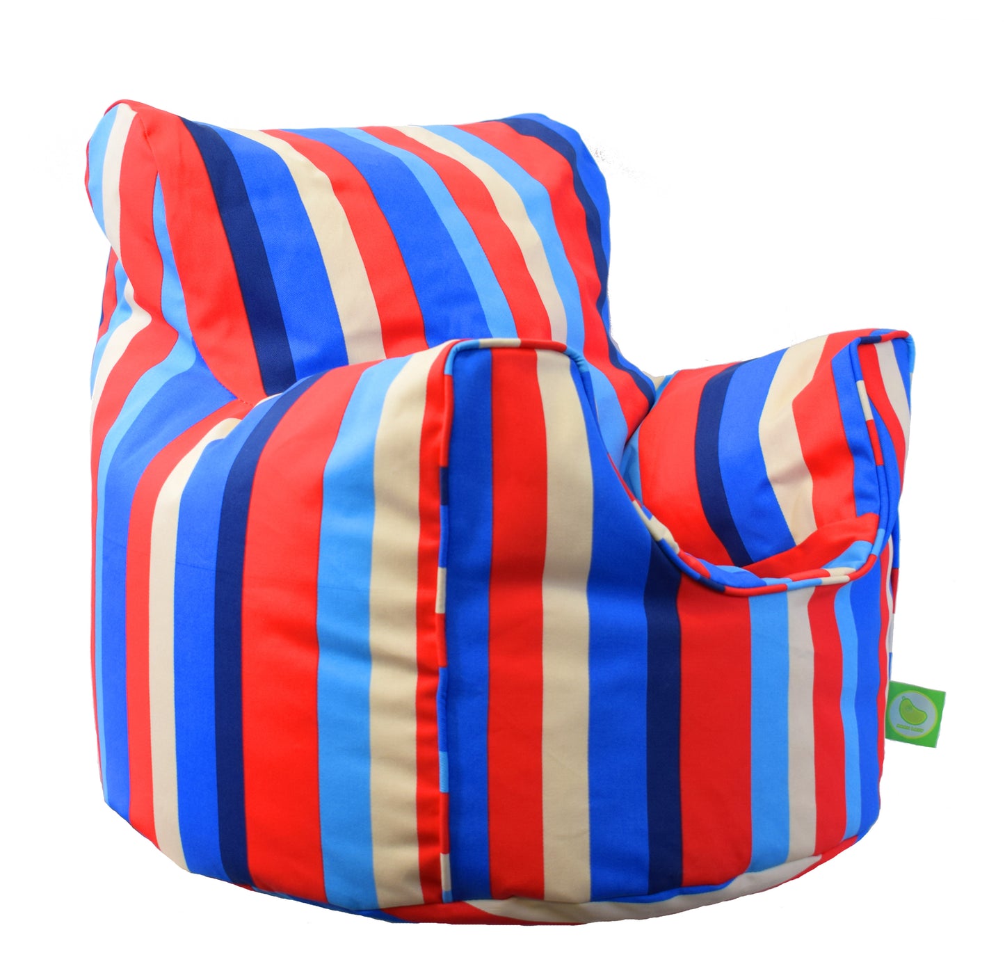 Cotton Multi Coloured Stripe Bean Bag Arm Chair with Beans Child / Teen size