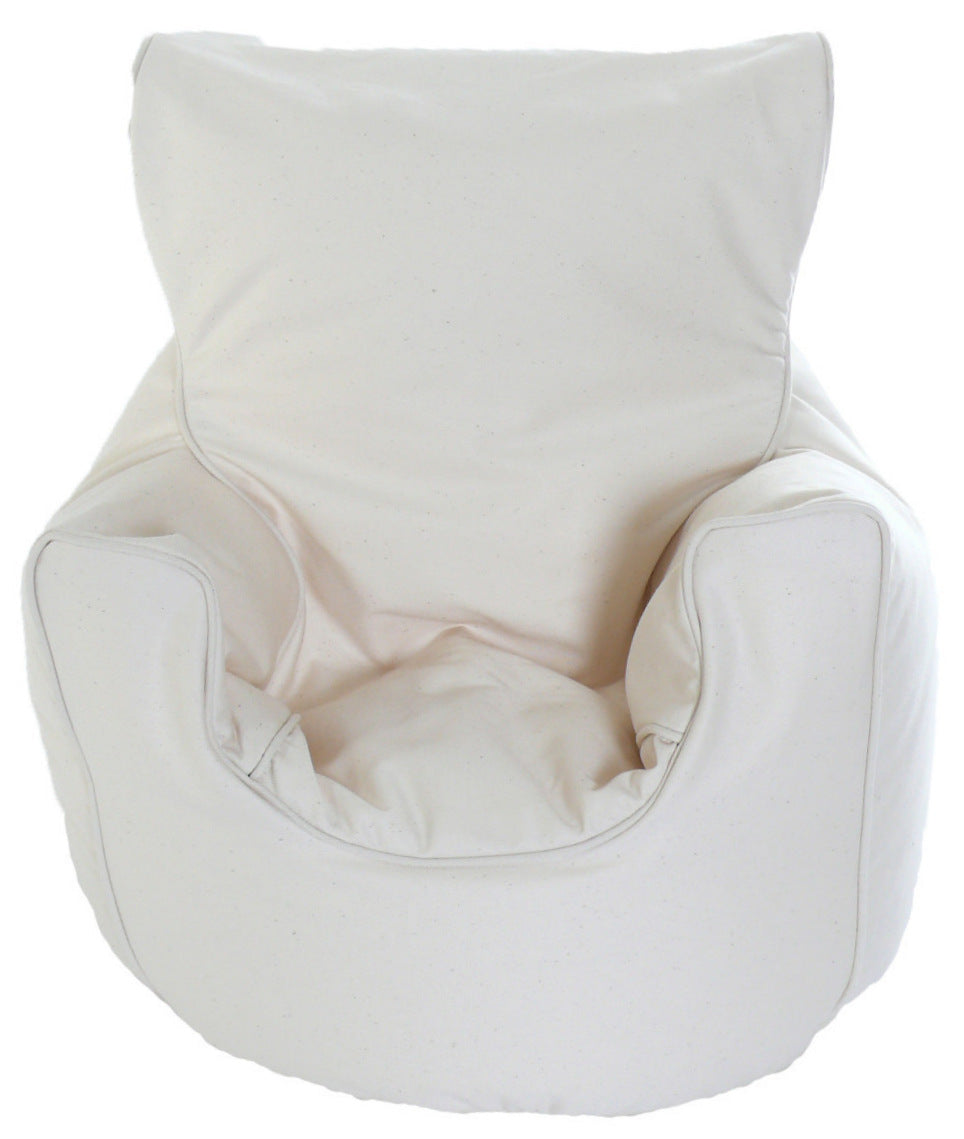 Cotton Twill Natural Bean Bag Arm Chair Toddler Size