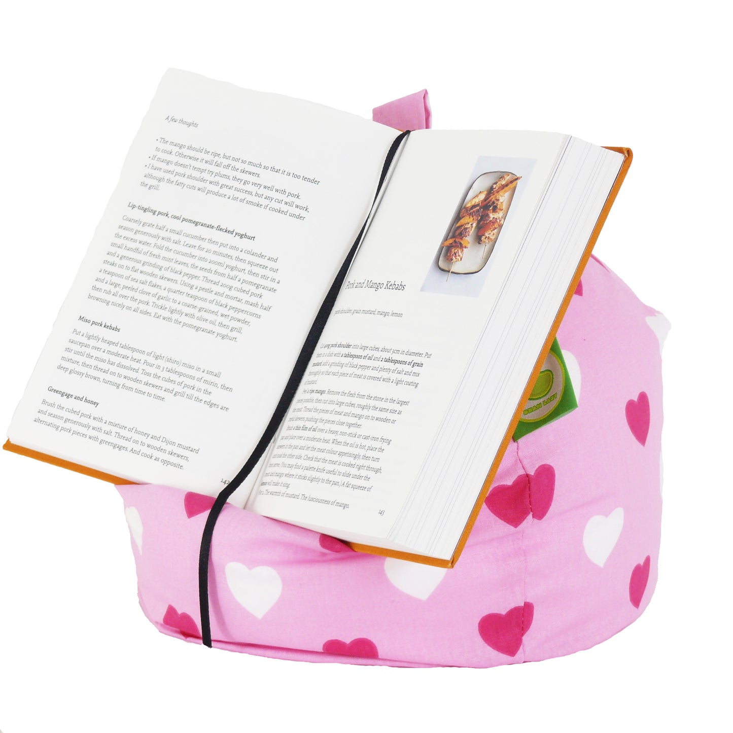 Pink Hearts iPad, eReader & Book Mini Bean Bag