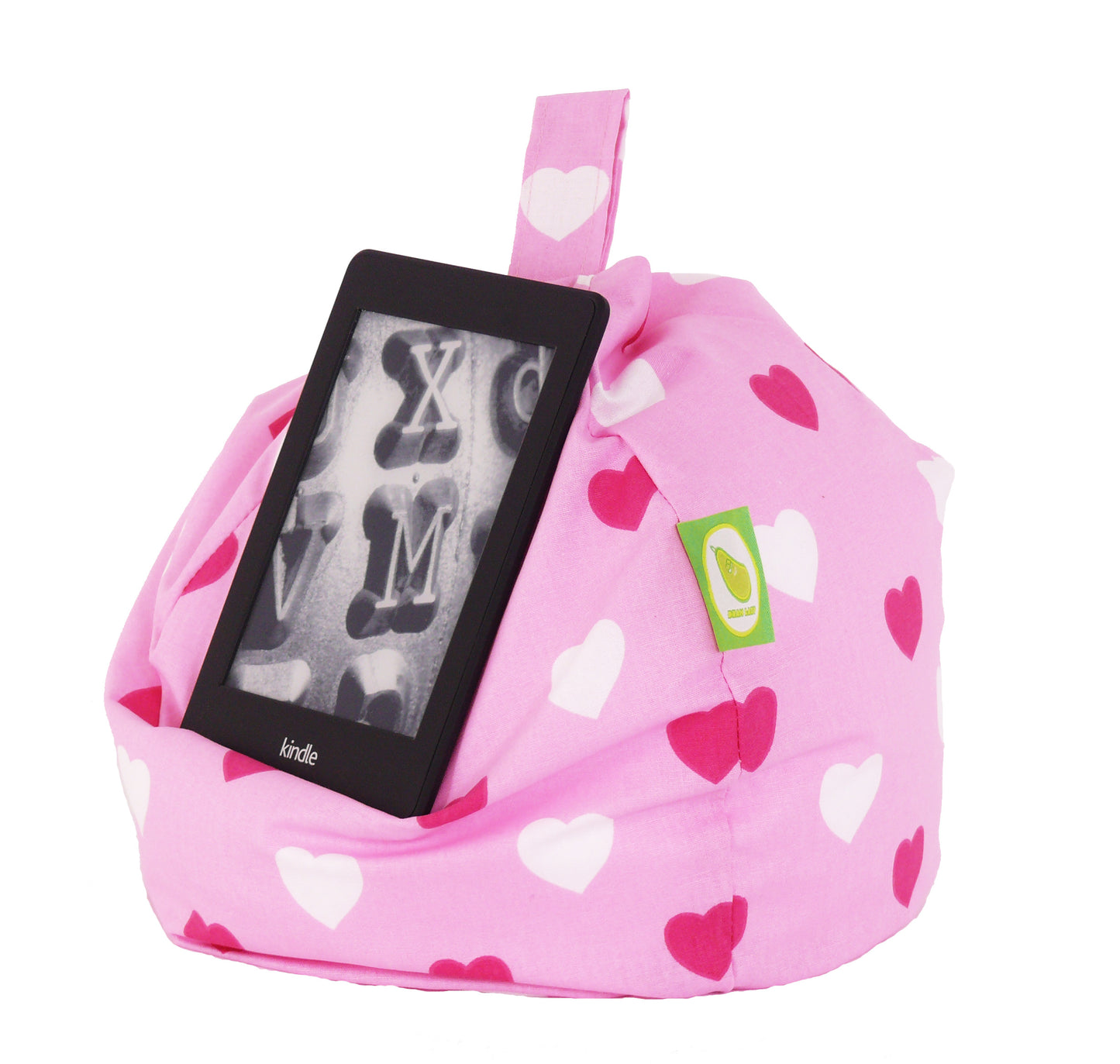 Pink Hearts iPad, eReader & Book Mini Bean Bag