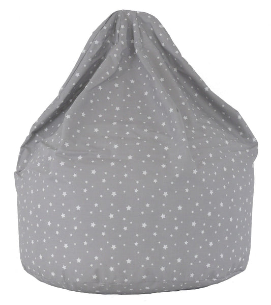 Cotton Grey Stars Bean Bag Large Size