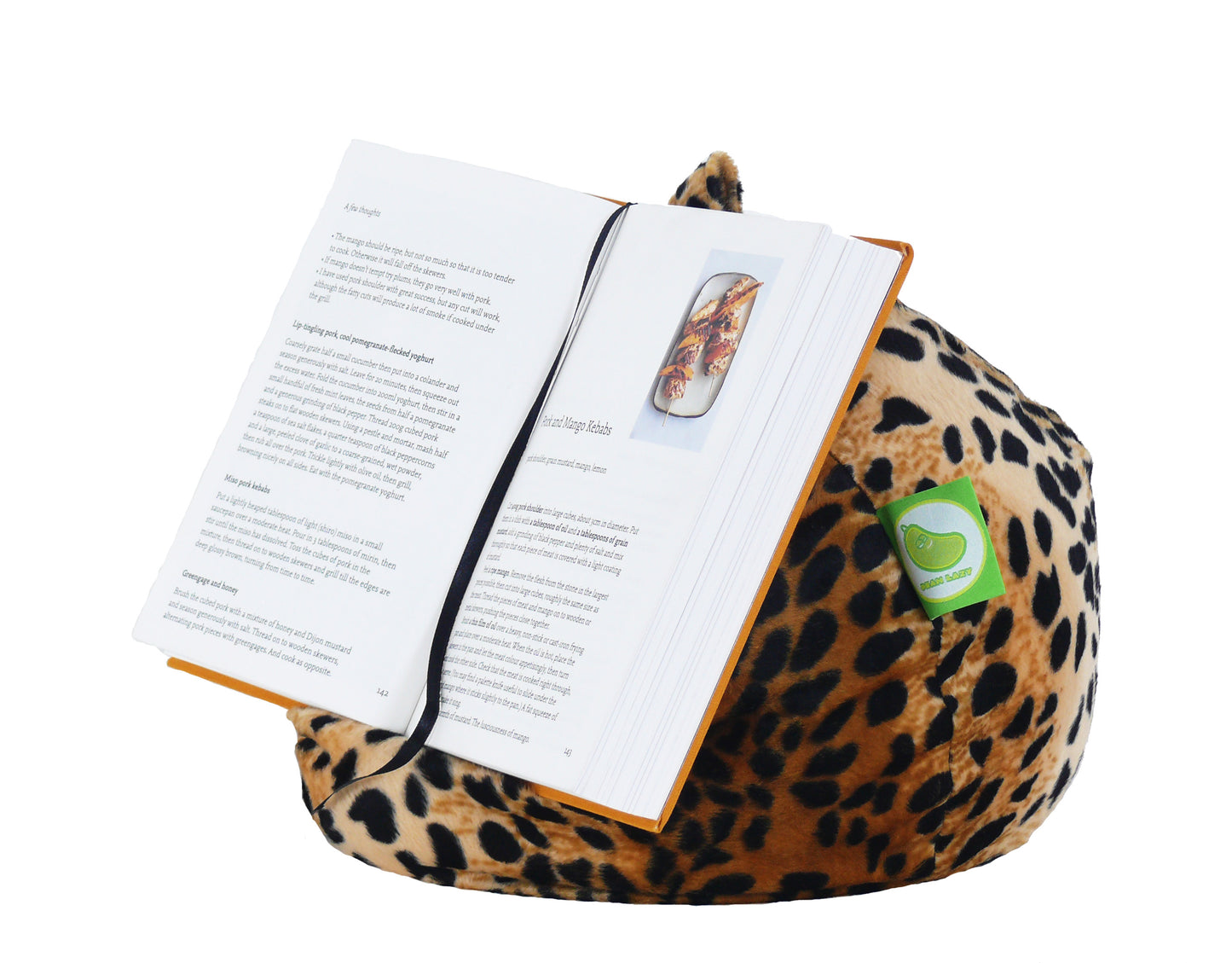 Furry Leopard iPad, eReader & Book Mini Bean Bag