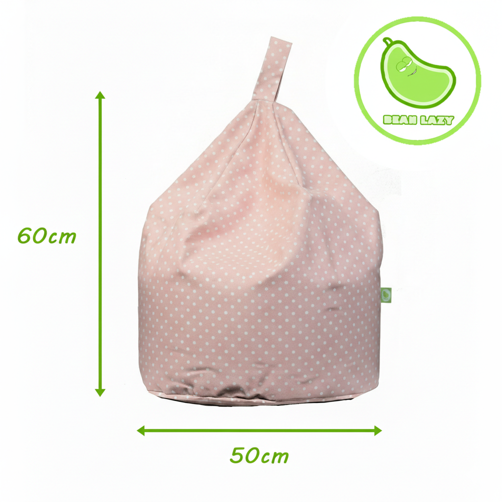Bean Lazy Kids Pink Polka Dot Bean Bag