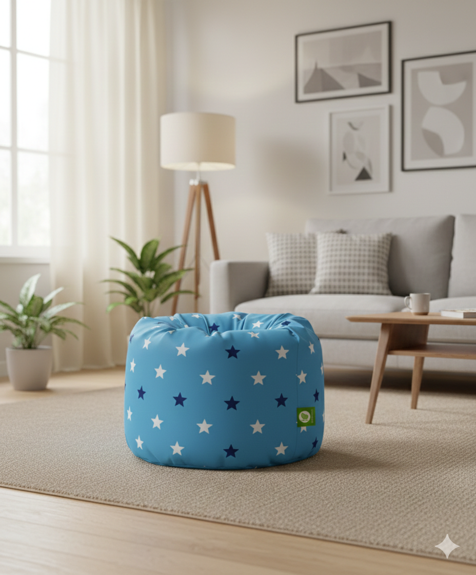 Bean Lazy Large Blue Stars Bean Bag