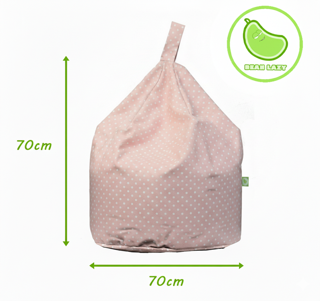 Bean Lazy Large Pink Polka Dot Bean Bag
