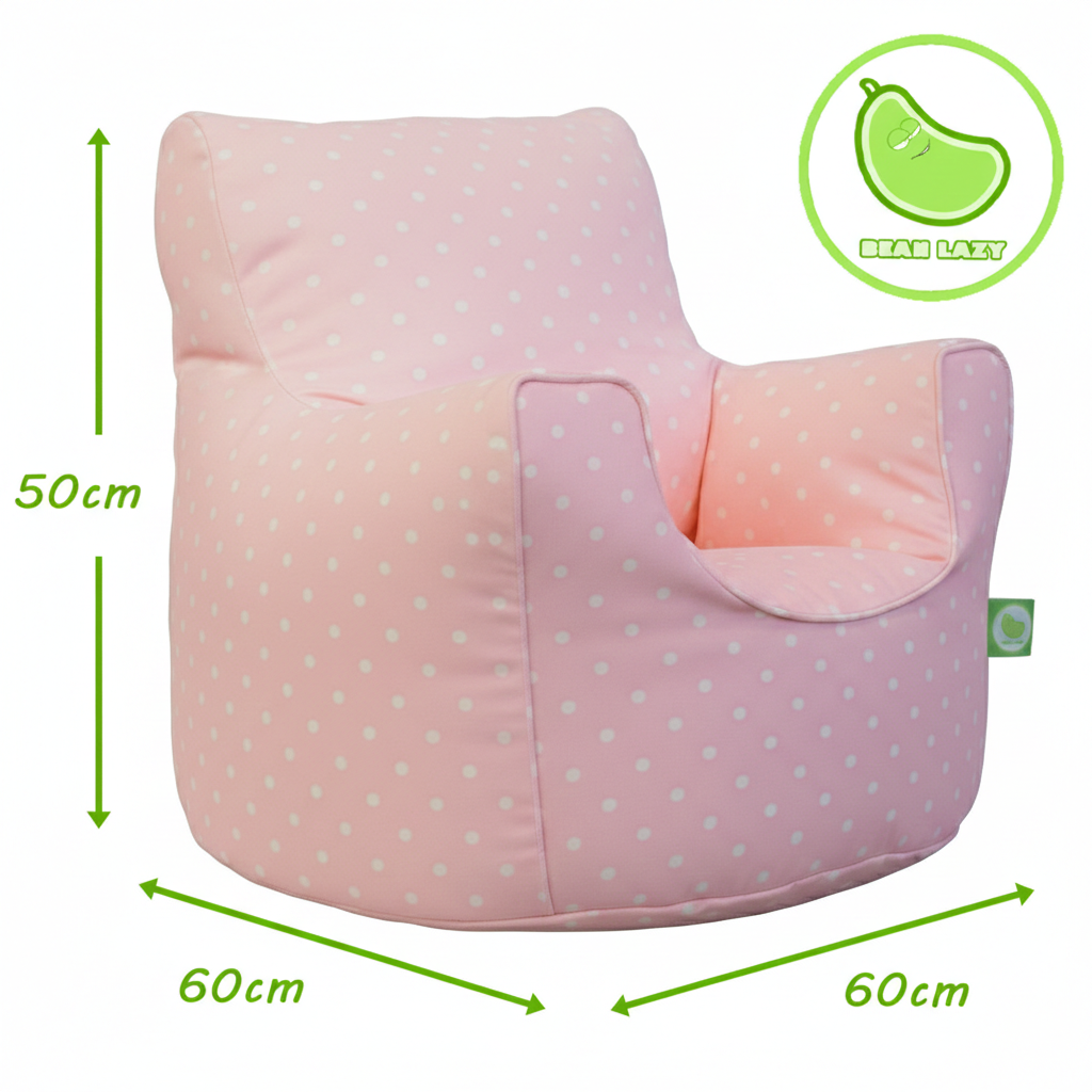 Bean Lazy Child / Teen Pink Polka Dot Bean Seat
