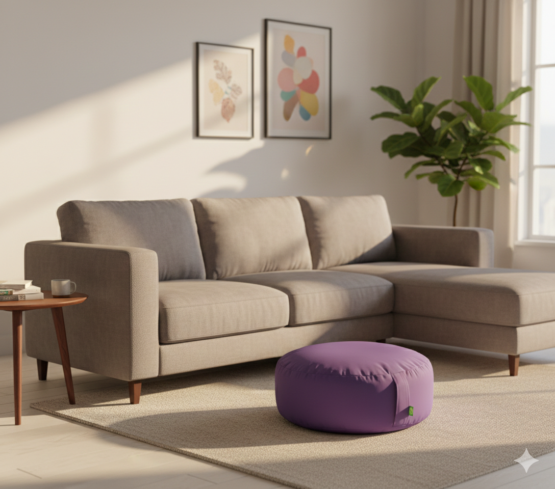 Lilac Bean Lazy Pouffe – Soft, Dreamy Serenity