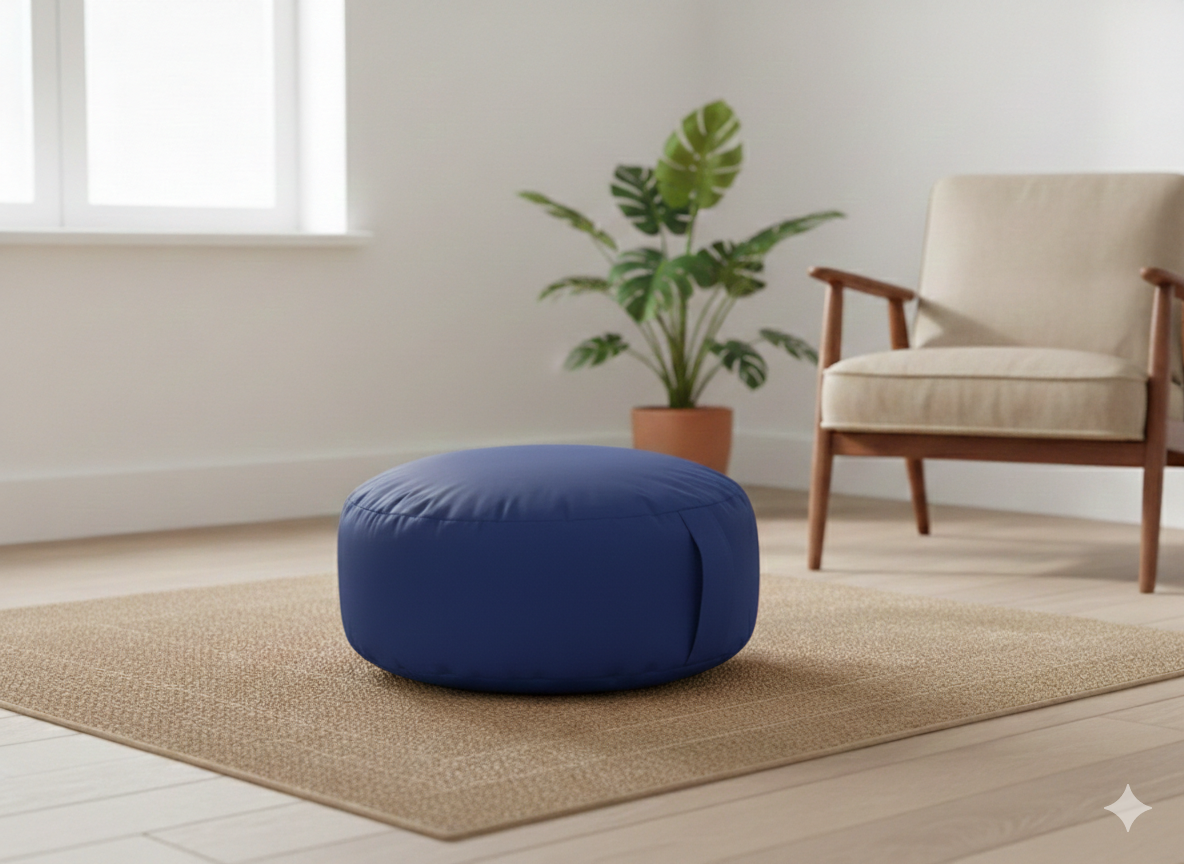 Navy Blue Bean Lazy Pouffe – The Timeless Classic