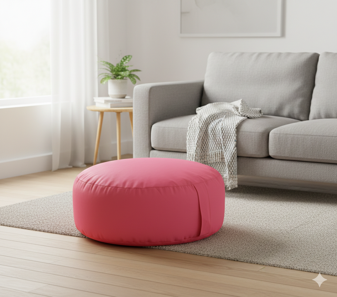 Blush Pink Bean Lazy Pouffe – Soft Style & Dreamy Comfort