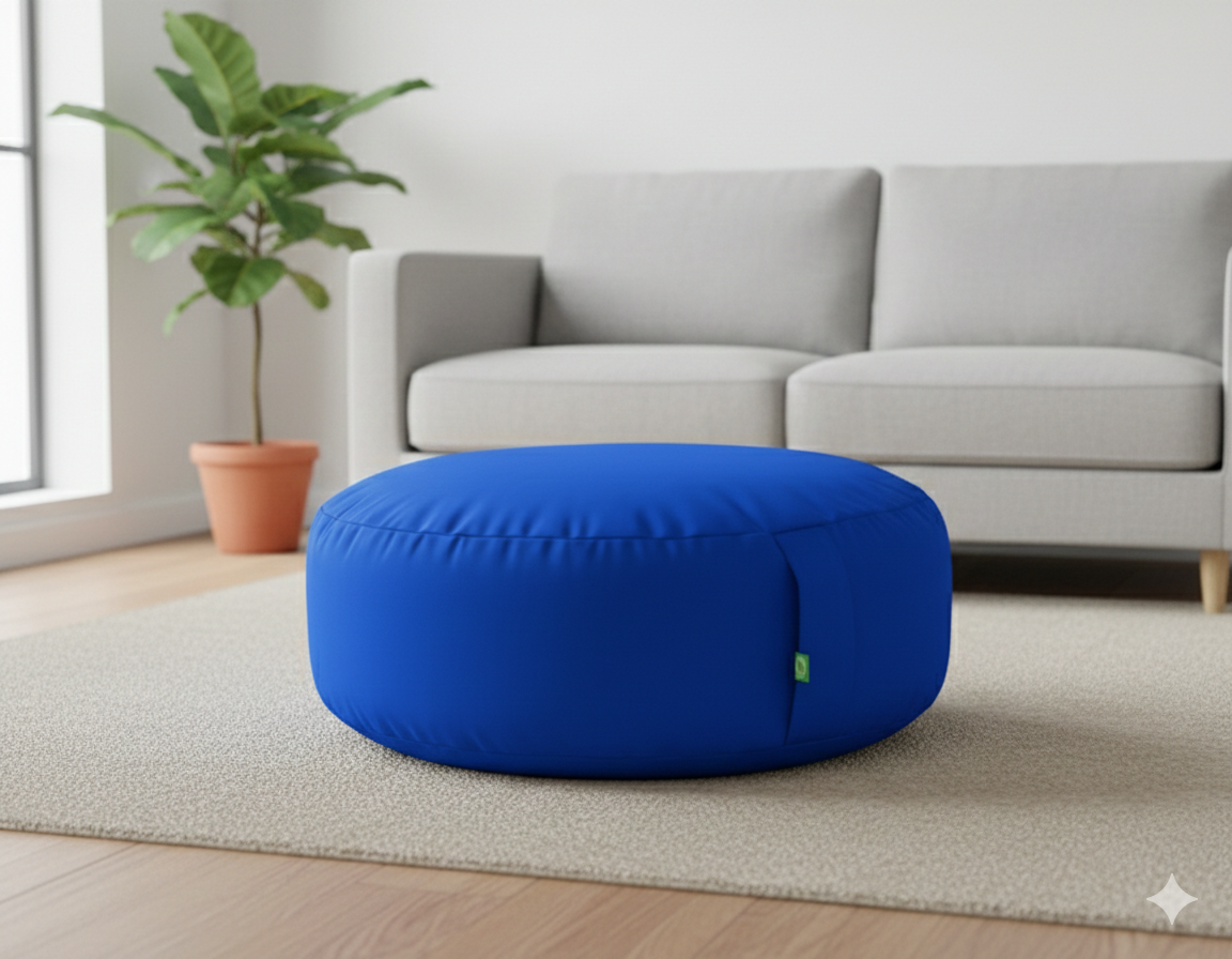Royal Blue Bean Lazy Pouffe – The Ultimate Versatile Footstool