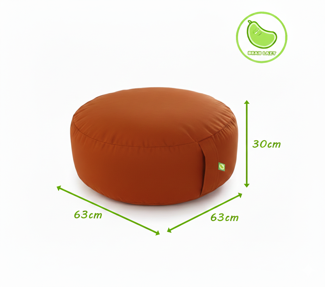 Terracotta Bean Lazy Pouffe – Earthy Warmth & Timeless Style