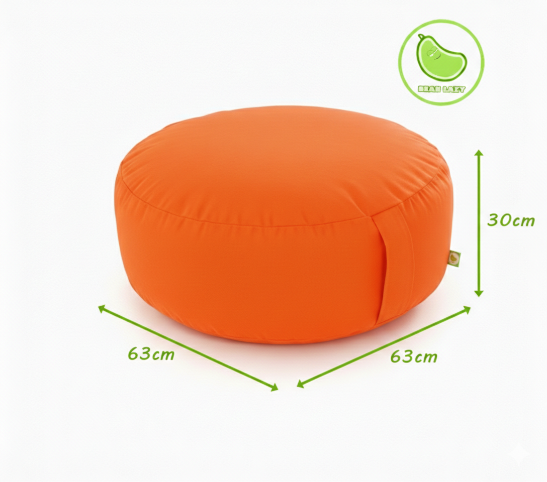 Outdoor Orange Bean Lazy Pouffe – The Ultimate Sun-Kissed Statement
