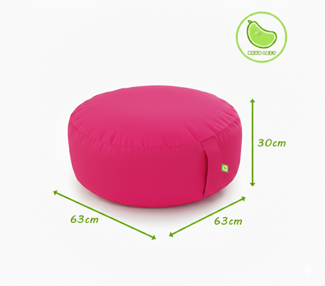Outdoor Hot Pink Bean Lazy Pouffe – Vibrant Energy for Your Garden