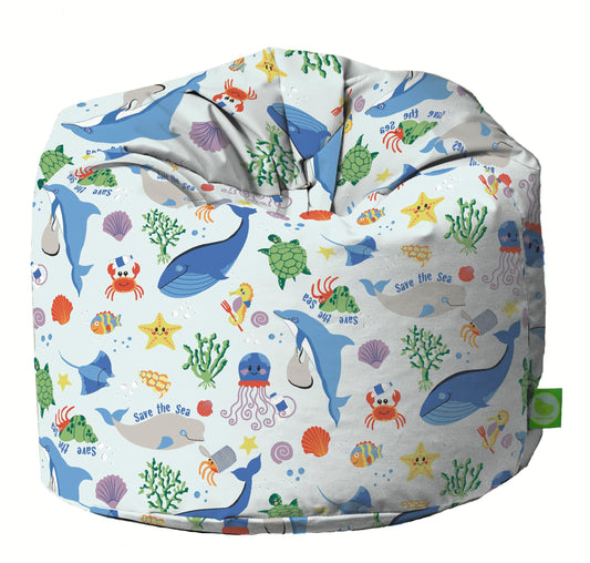 Cotton Save Our Sea Bean Bag Large Size