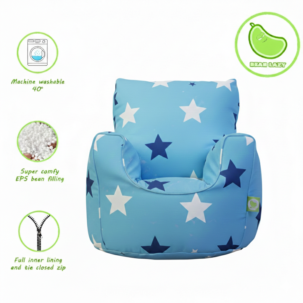 Bean Lazy Toddler Blue Stars Bean Seat