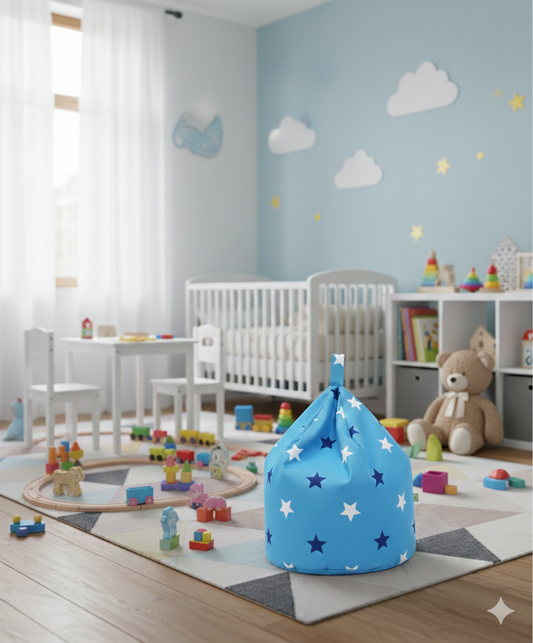 Bean Lazy Kids Blue Stars Bean Bag