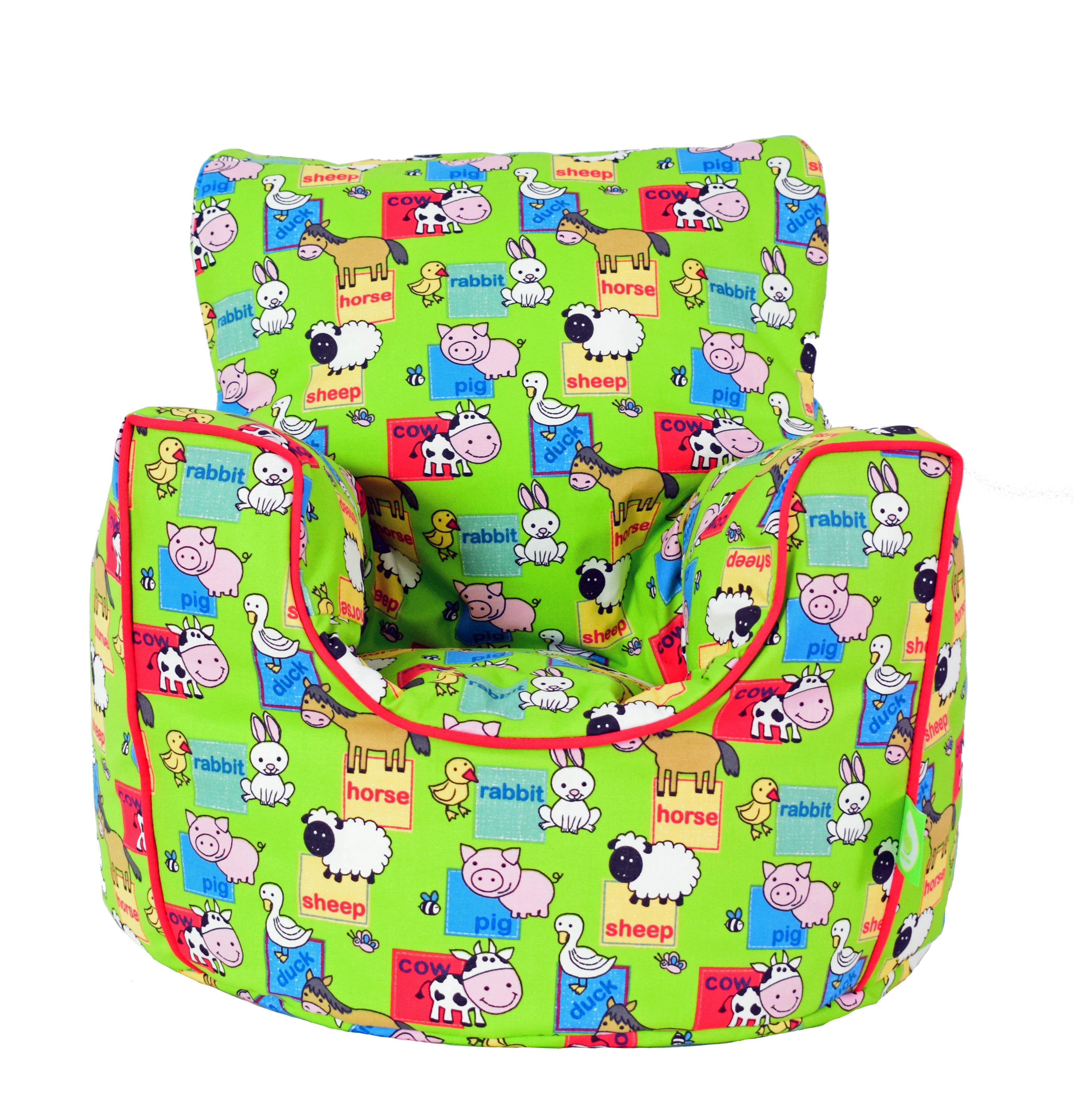 Cotton Barn Yard Farm Animals Bean Bag Arm Chair with Beans Child / Teen size