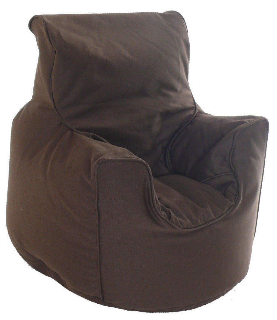 Cotton Twill Chocolate Bean Bag Arm Chair Toddler Size