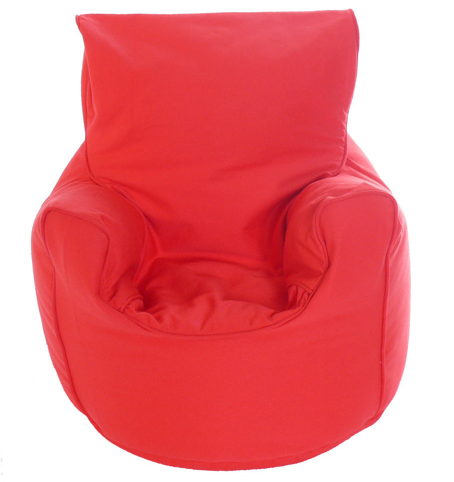 Cotton Twill Red Bean Bag Arm Chair Toddler Size