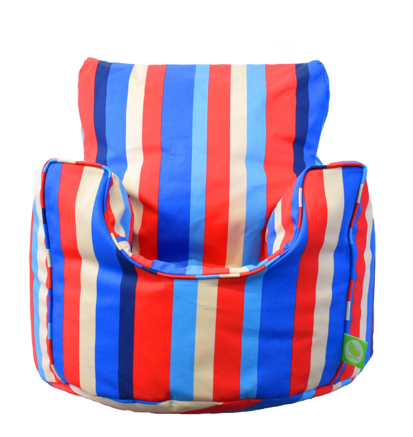 Cotton Multi Coloured Stripe Bean Bag Arm Chair with Beans Child / Teen size