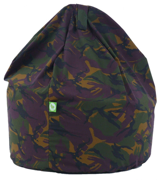 Cotton Green Army Camo Bean Bag Large Size