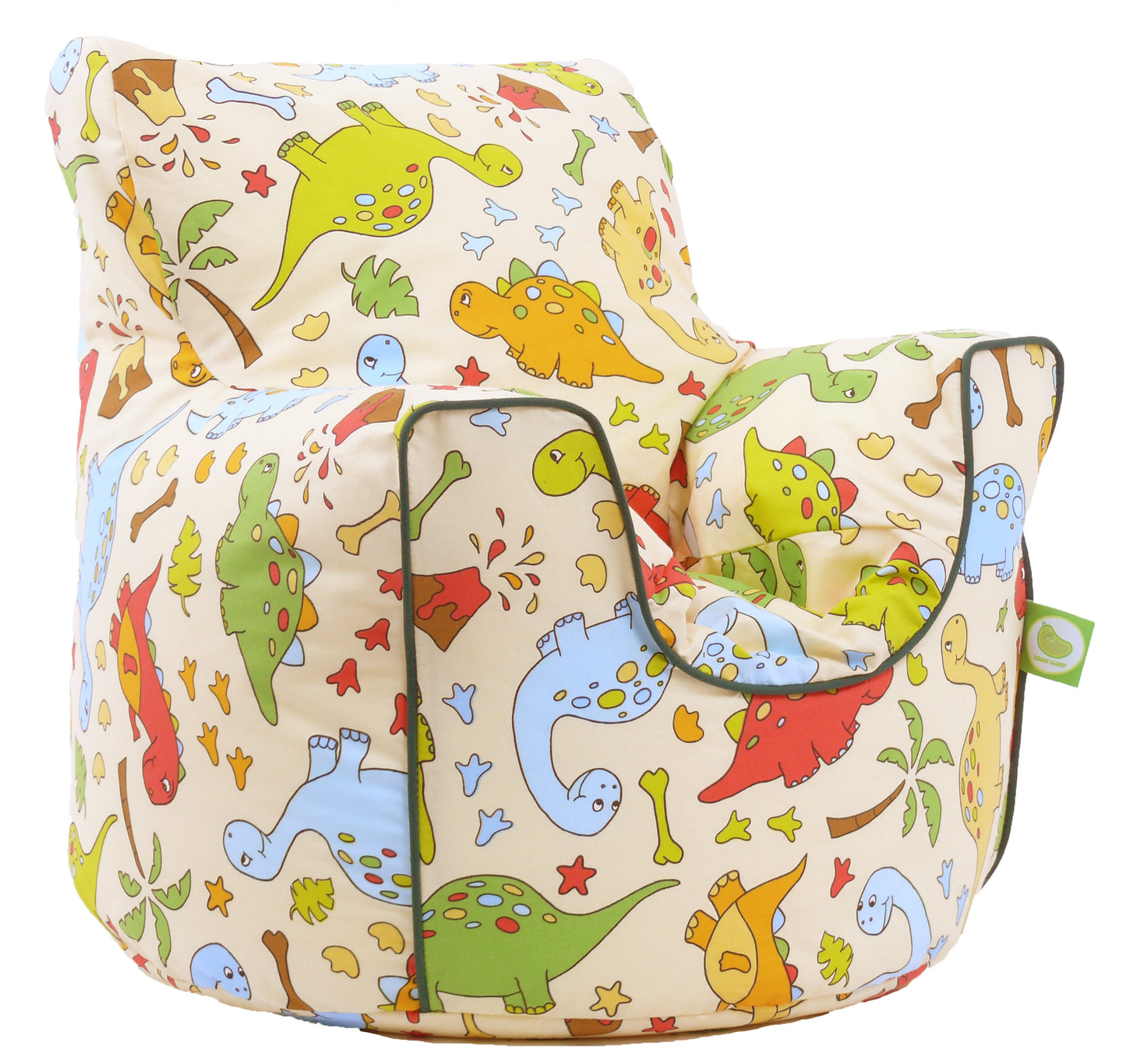 Cotton Dinosaur Bean Bag Arm Chair Toddler Size