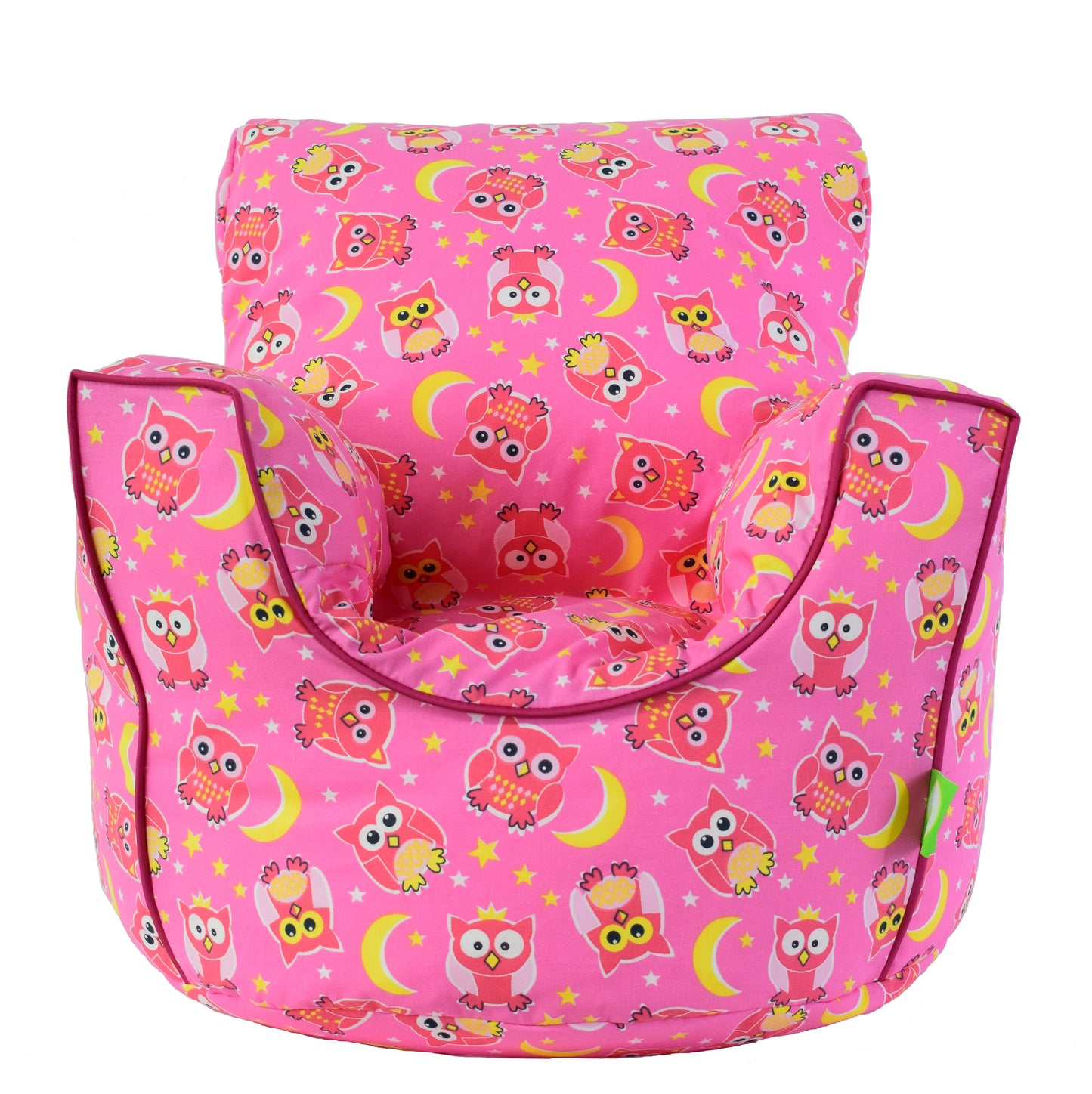 Cotton Pink Owl Bean Bag Arm Chair with Beans Child / Teen size
