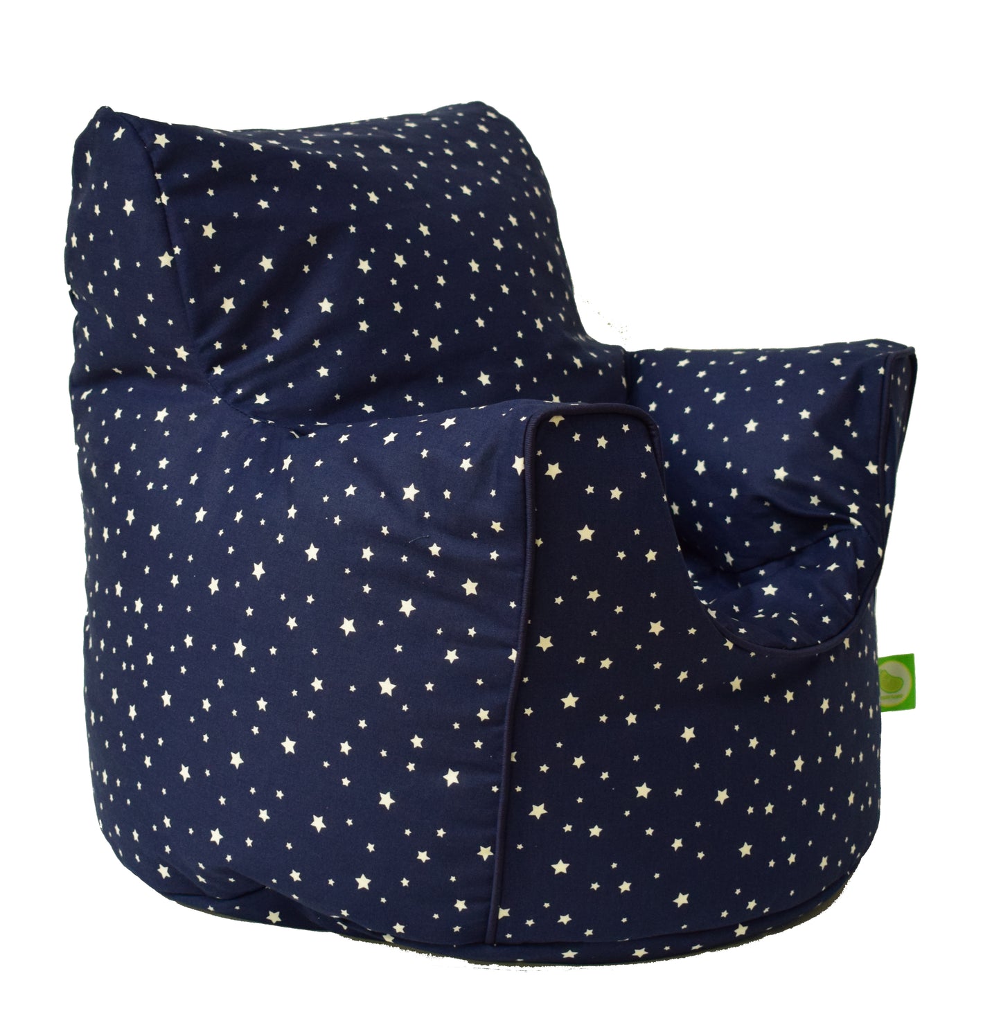 Cotton Navy Stars Bean Bag Arm Chair Toddler Size
