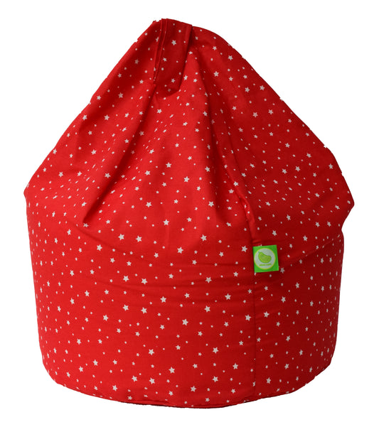 Cotton Red Stars Bean Bag Child Size