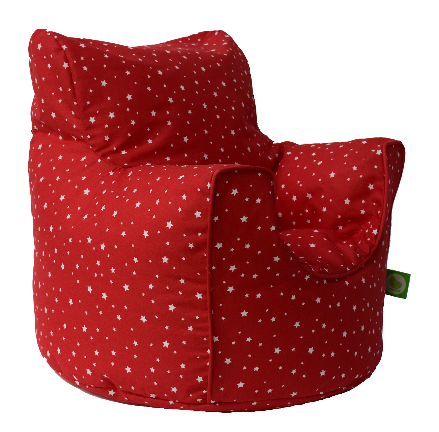 Cotton Red Stars Bean Bag Arm Chair with Beans Child / Teen size