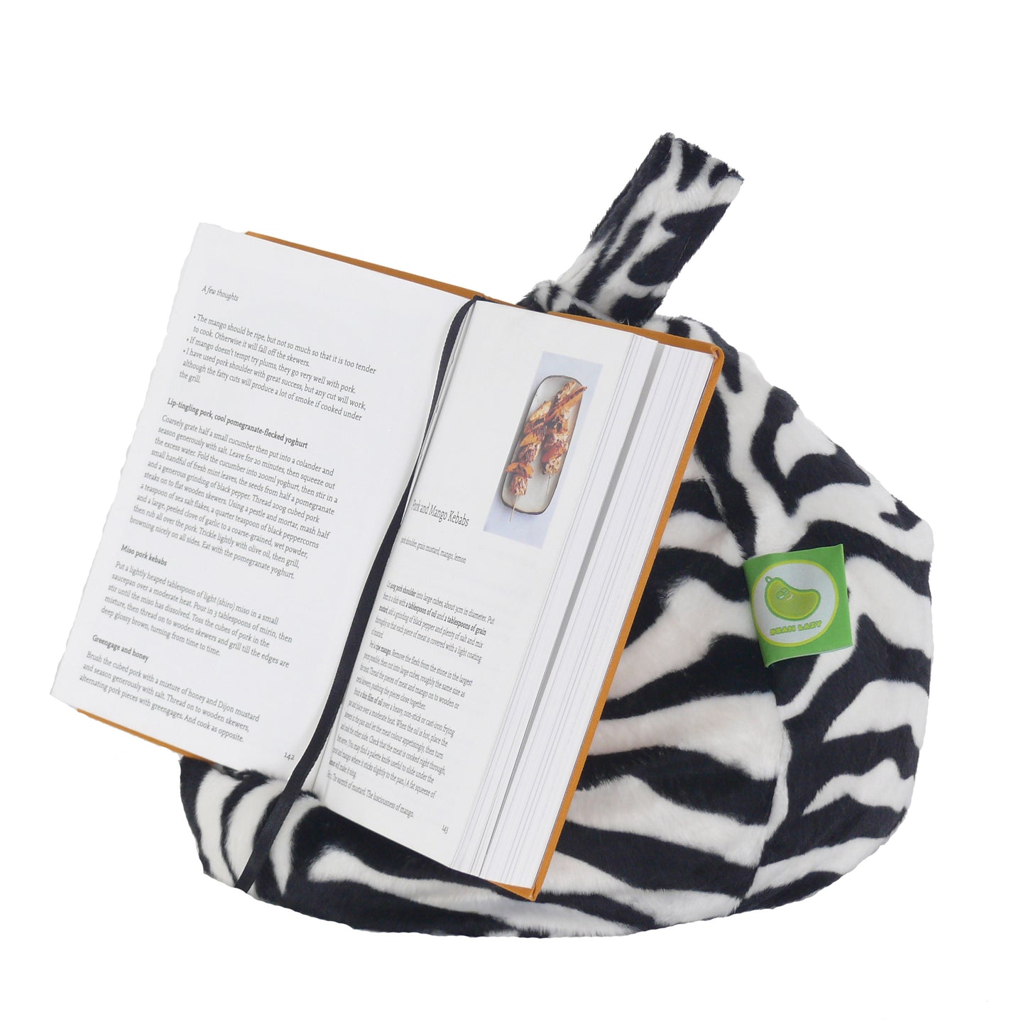 Furry Zebra iPad, eReader & Book Mini Bean Bag